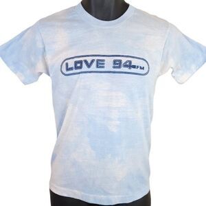 Love 94 FM Radio Station T Shirt Vintage 80s Mellow Rock Miami Florida Small